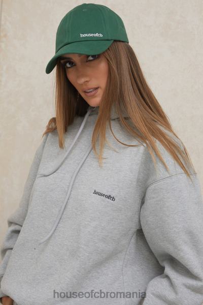 accesorii House of CB șapcă de baseball cu cataramă verde devon X4F681061