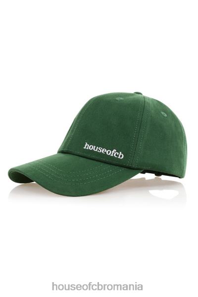accesorii House of CB șapcă de baseball cu cataramă verde devon X4F681061