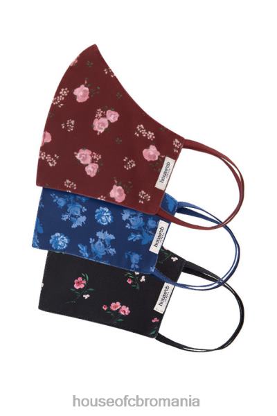accesorii House of CB măști de față cu flori întunecate - set de 3 X4F681253