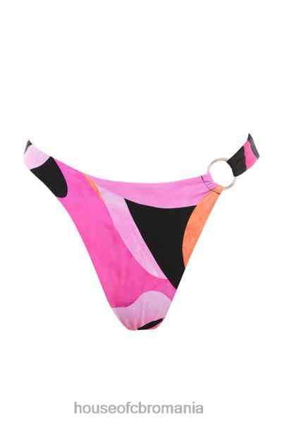 îmbrăcăminte House of CB bikini cala roz negru halter X4F681242