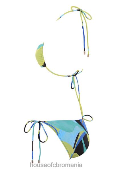 îmbrăcăminte House of CB bikini isla grande albastru verde halter X4F681243
