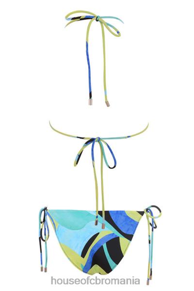 îmbrăcăminte House of CB bikini isla grande albastru verde halter X4F681243