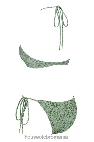 îmbrăcăminte House of CB bikini triunghi invers floral verde lira X4F681241