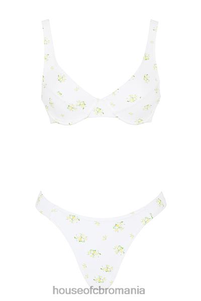 îmbrăcăminte House of CB bikini cu imprimeu floral mariposa ivory X4F681239