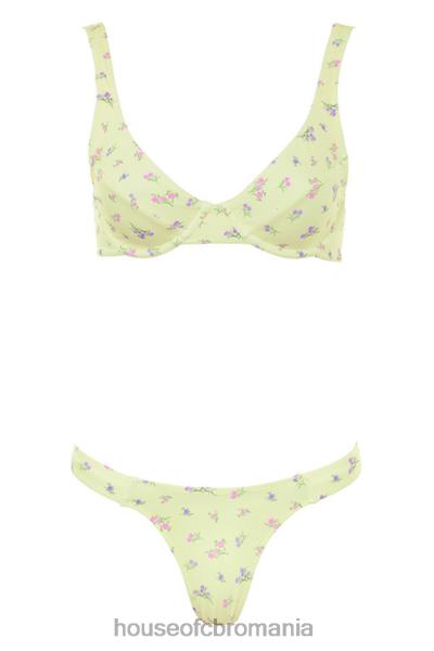 îmbrăcăminte House of CB bikini cu imprimeu floral mariposa lemon X4F681247