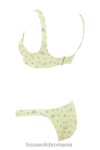 îmbrăcăminte House of CB bikini cu imprimeu floral mariposa lemon X4F681247
