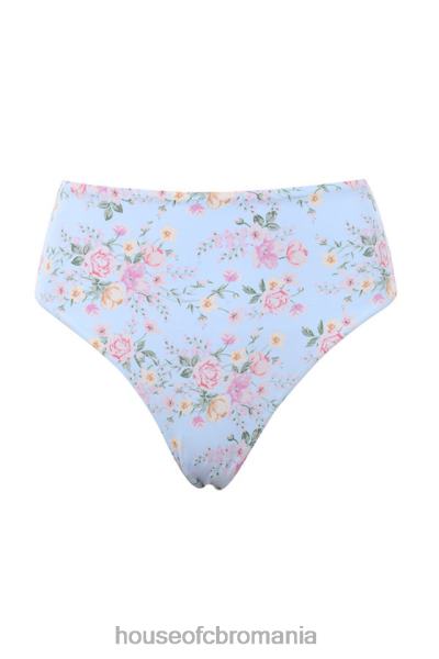 îmbrăcăminte House of CB bikini încâlcit cu imprimeu floral albastru perdita X4F681246