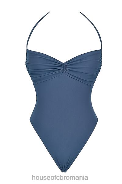 îmbrăcăminte House of CB costum de baie aruba albastru adânc adunat X4F681188