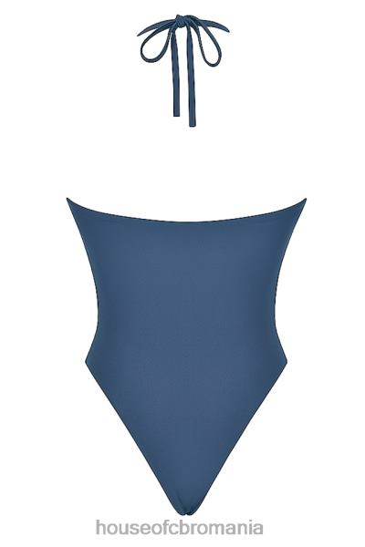 îmbrăcăminte House of CB costum de baie aruba albastru adânc adunat X4F681188