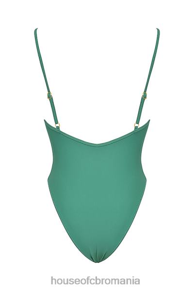 îmbrăcăminte House of CB costum de baie rhodes eucalipt plonjant dintr-o bucată X4F681174