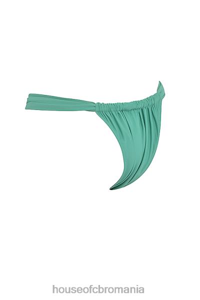 îmbrăcăminte House of CB Atena eucalipt adunat fund de bikini cu picior înalt X4F681190