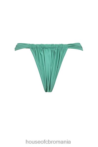 îmbrăcăminte House of CB Atena eucalipt adunat fund de bikini cu picior înalt X4F681190
