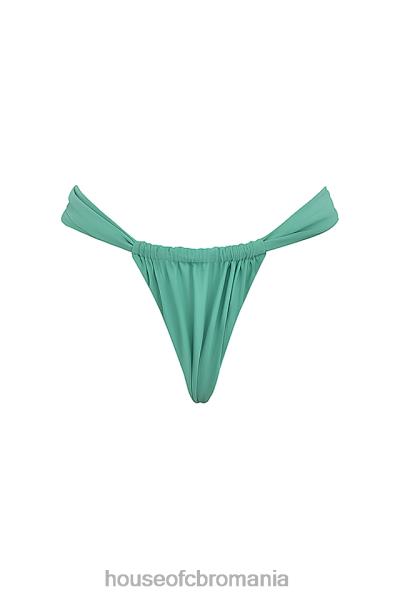 îmbrăcăminte House of CB Atena eucalipt adunat fund de bikini cu picior înalt X4F681190