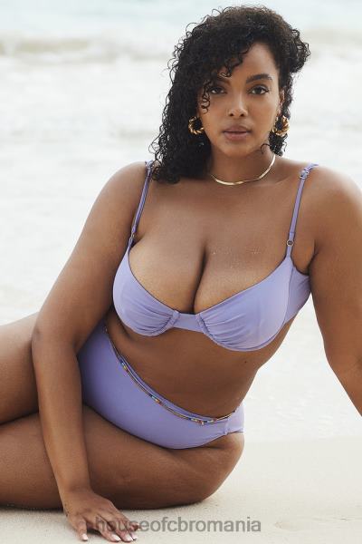 îmbrăcăminte House of CB fund de bikini cu talie înaltă violet mykonos X4F681235