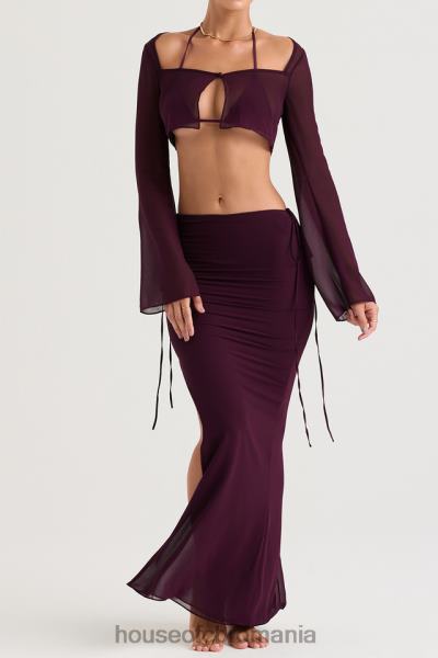 îmbrăcăminte House of CB Marsilie prune cover up top X4F681219