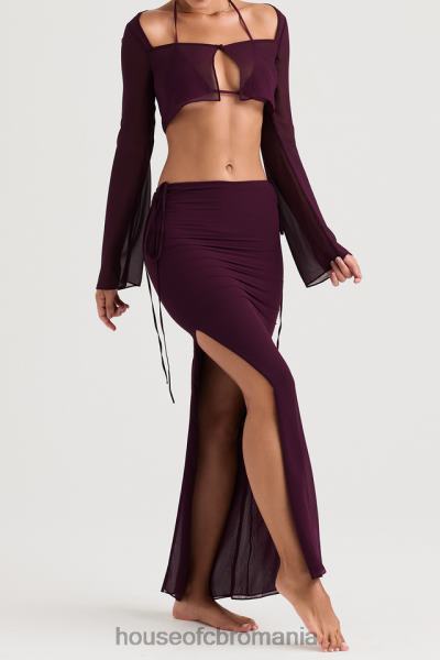 îmbrăcăminte House of CB Marsilie prune cover up top X4F681219