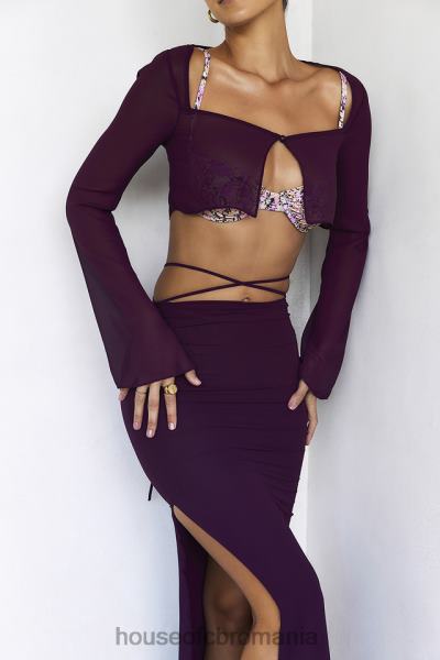 îmbrăcăminte House of CB Marsilie prune cover up top X4F681219