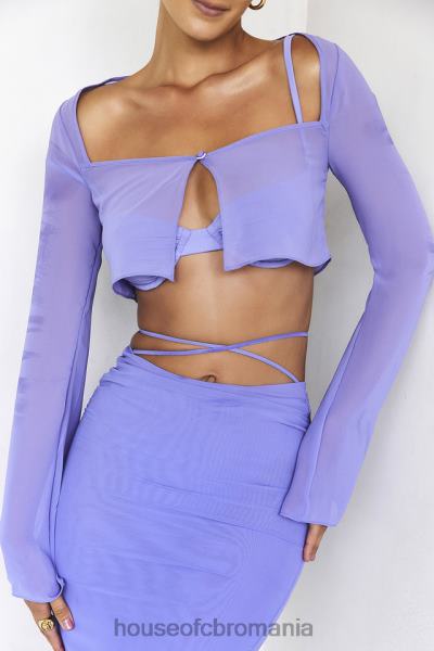 îmbrăcăminte House of CB acoperire violet marsilia sus X4F681218