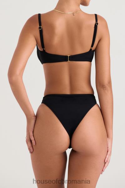 îmbrăcăminte House of CB Top bikini negru monaco cu sârmă X4F681231