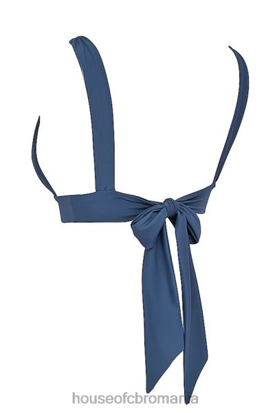 îmbrăcăminte House of CB top bikini seychelles deep blue cravată la spate X4F681177