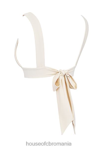 îmbrăcăminte House of CB top bikini seychelles vanilie cravată la spate X4F681170