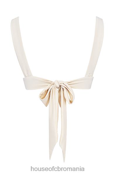 îmbrăcăminte House of CB top bikini seychelles vanilie cravată la spate X4F681170