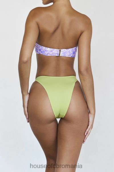 îmbrăcăminte House of CB top de bikini cu bandă floral violet medea X4F681204