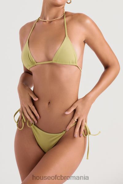 îmbrăcăminte House of CB top de bikini cu gât cu capul măsline tropez X4F681213