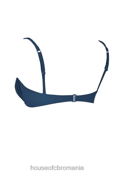 îmbrăcăminte House of CB top de bikini cu volan albastru cassis X4F681175