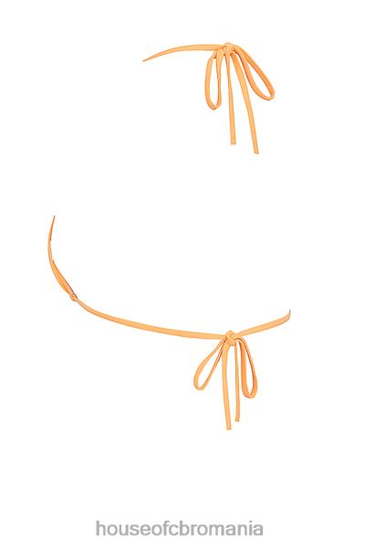 îmbrăcăminte House of CB top de bikini portocaliu deschis cu gât halter X4F681183