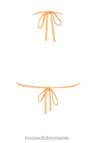 îmbrăcăminte House of CB top de bikini portocaliu deschis cu gât halter X4F681183
