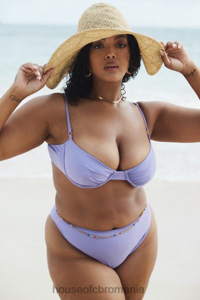 îmbrăcăminte House of CB top de bikini violet monaco cu sârmă X4F681232