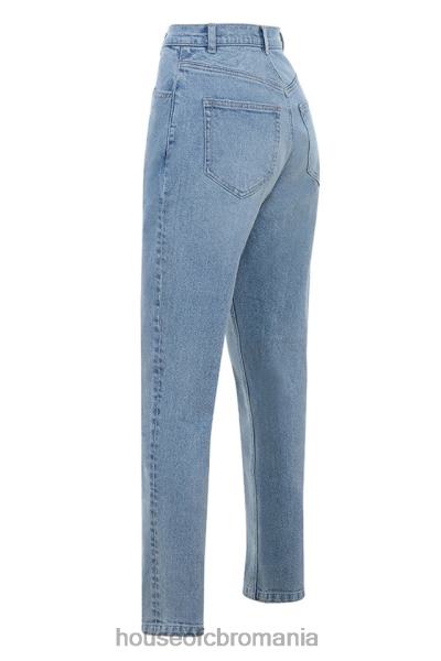 îmbrăcăminte House of CB blugi din denim cu talie înaltă bria albastru pal X4F68643