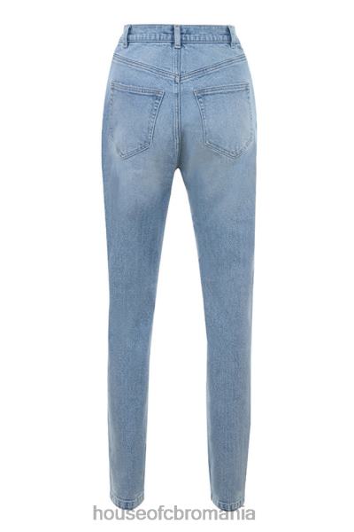 îmbrăcăminte House of CB blugi din denim cu talie înaltă bria albastru pal X4F68643