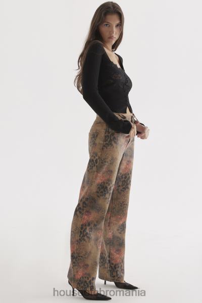 îmbrăcăminte House of CB blugi samia cu imprimeu floral X4F68638