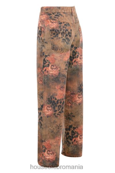 îmbrăcăminte House of CB blugi samia cu imprimeu floral X4F68638