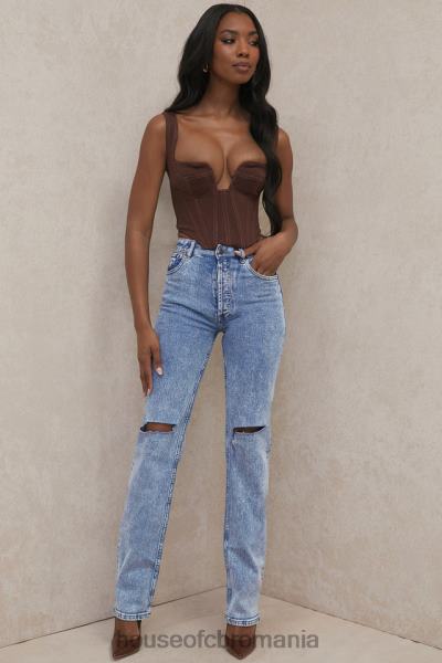îmbrăcăminte House of CB blugi tate blue vintage fit antique wash X4F68642
