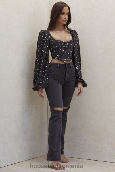 îmbrăcăminte House of CB blugi tate carbon vintage fit antique wash X4F68644