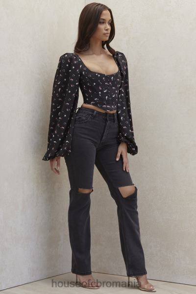 îmbrăcăminte House of CB blugi tate carbon vintage fit antique wash X4F68644