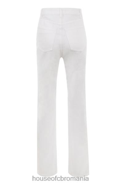 îmbrăcăminte House of CB blugi yara albi vintage cu talie înaltă X4F68640