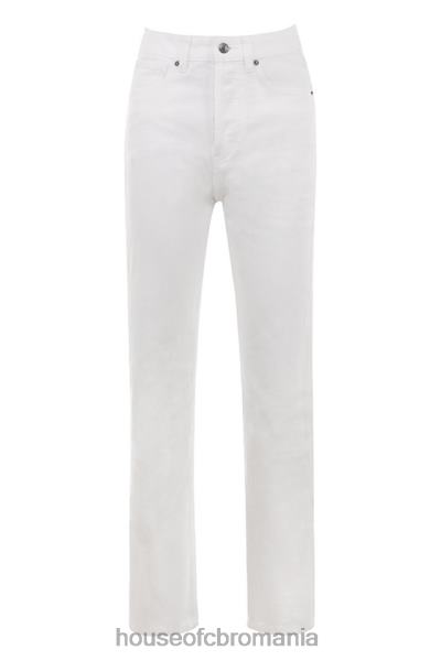 îmbrăcăminte House of CB blugi yara albi vintage cu talie înaltă X4F68640