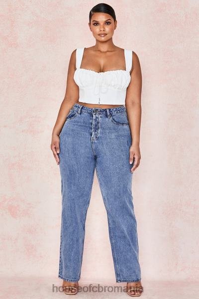 îmbrăcăminte House of CB blugi yara vintage cu talie înaltă X4F68646