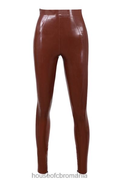 îmbrăcăminte House of CB Lia cacao latex jambiere talie înaltă X4F68969
