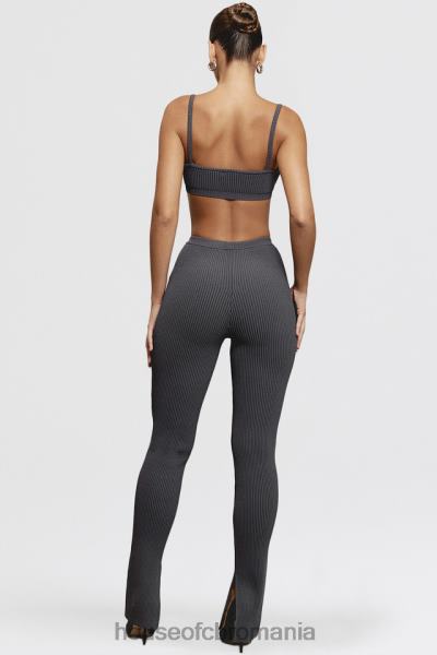 îmbrăcăminte House of CB jambiere din tricot cu nervuri mitzi gri închis X4F68893