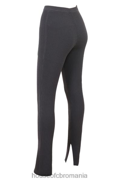 îmbrăcăminte House of CB jambiere din tricot cu nervuri mitzi gri închis X4F68893
