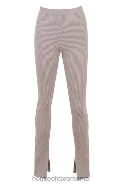 îmbrăcăminte House of CB jambiere din tricot cu nervuri mitzi taupe X4F68877