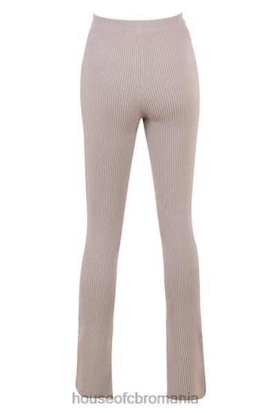 îmbrăcăminte House of CB jambiere din tricot cu nervuri mitzi taupe X4F68877
