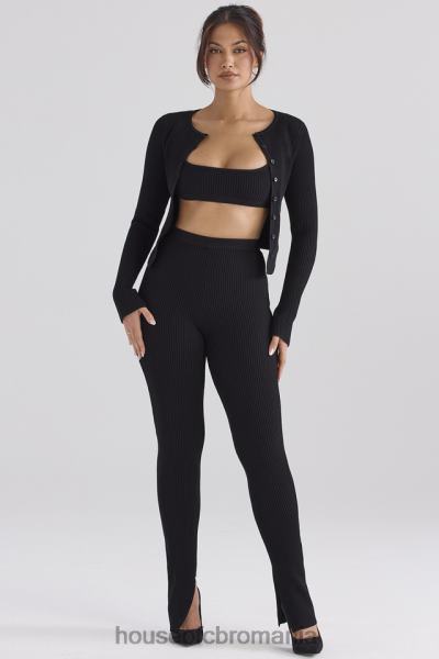 îmbrăcăminte House of CB jambiere din tricot cu nervuri negre mitzi X4F68876