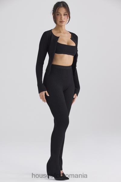 îmbrăcăminte House of CB jambiere din tricot cu nervuri negre mitzi X4F68876