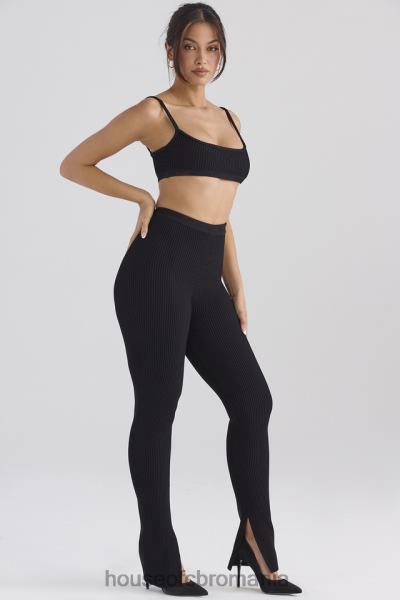îmbrăcăminte House of CB jambiere din tricot cu nervuri negre mitzi X4F68876
